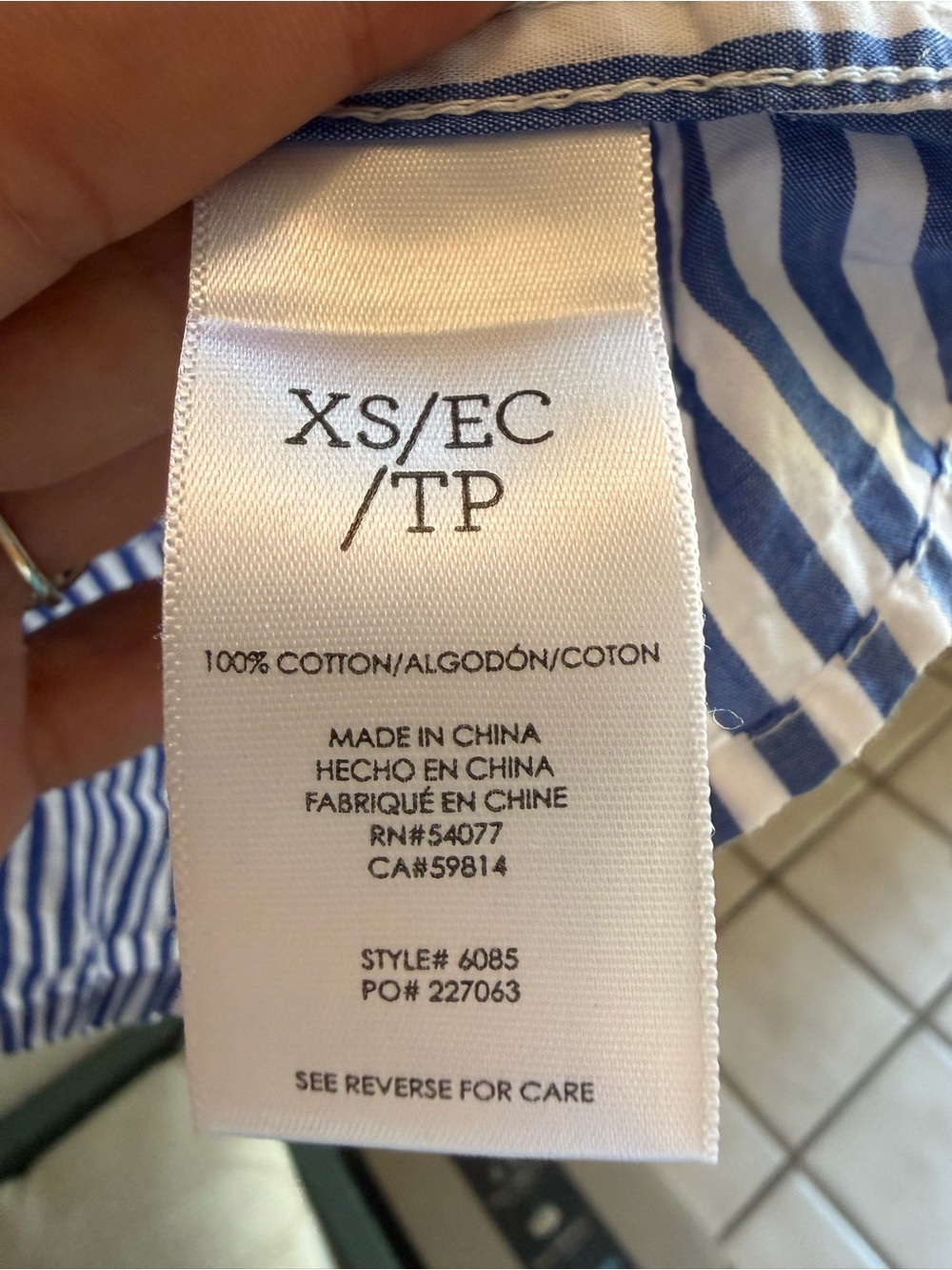 CAbi 6085 Prep School Shirt Boxy Stripe Button Down - Picture 6 of 7